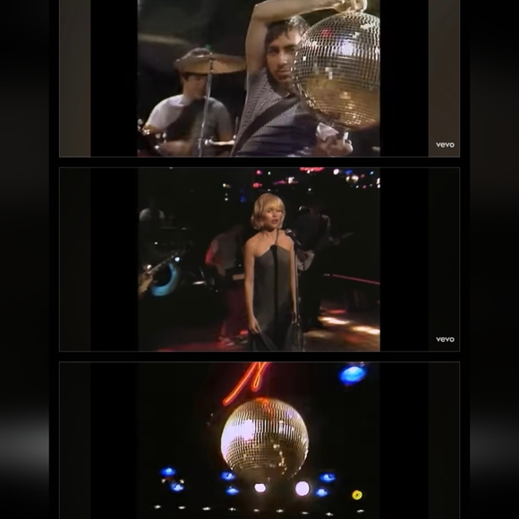 Blondie graphic band t-shirt glitter disco ball & record album - Picture 3 of 12